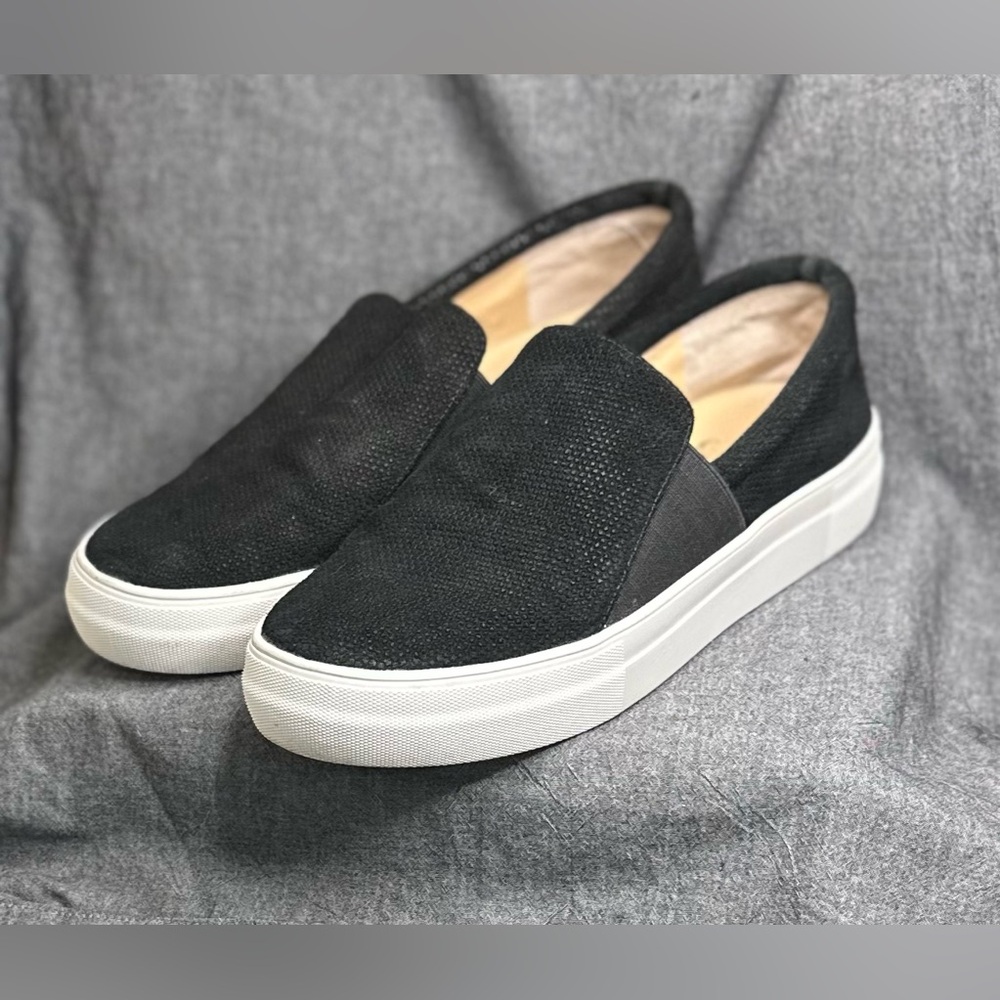 Vince Camuto Black Slip-On Sneakers.